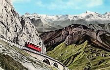RPPC Lucerne Mt Pilatus Rigi Kulm Switzerland Train Railroad Photo Postcard C13 picture