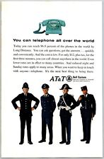 1966 AT&T Bell System You Can Telephone All Over The World Print Ad picture