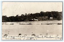 1908 Paul Paulson Naig's Residence Flood Saint Ansgar Iowa RPPC Photo Postcard picture