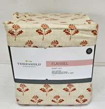 BRAND NEW Threshold Cotton Flannel Full size sheet set classic country floral picture