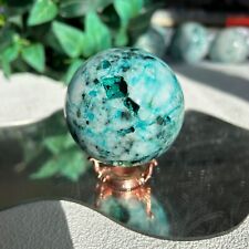 66mm+ High Quality Green Druzy Phoenix Stone Ball Crystal Display Sphere picture
