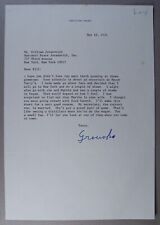 1971 Groucho Marx Signed Autograped Auto Letter to His Publisher Superb Content picture