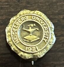 10k YG Heidelberg University 1921 Lapel Pin Brooch 10mmD R.K. Antique Germany picture