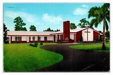Vintage 1960s - First Baptist Church - Jupiter, Florida Postcard (Posted 1965) picture