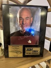 Captain Jean-Luc Picard Plaque Autographed Limited Edition Star Trek picture