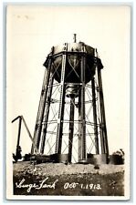 c1910's Surge Tank Water Tower Employee RPPC Photo Posted Antique Postcard picture