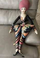 Vintage Peter Max Style Large Cloth Doll by Toy Works 1960s Era SHIPS FREE picture