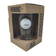 NIB BenShot Golfball Pint Glass Made in the USA 16 OZ Titleist 1 TruFeel Ball picture