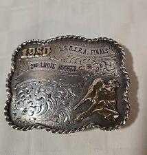 LSHSRA Champion Chute Dogger 1980 Gist Sierra Silver 1/10 10K Trophy Belt Buckle picture