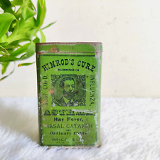 1920s Vintage Himrods Cure Asthmatic Hay Fever Cure New Style Tin Box USA TB225 picture
