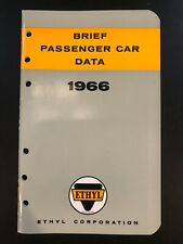 Ethyl Corporation Brief Passenger Car Data 1966 Booklet - Mercury Chevy Falcon picture