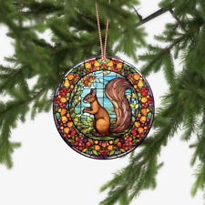 Squirrel Christmas Ornament, cute Squirrel Lovers Gift tree hanging decor picture