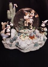 Rare - Disney Mickey Home On The Range Snow Globe - Lights Up, Music, Animated picture