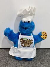 14” Sesame Street Cookie Monster Cookie Chef Plush Stuffed Animal Doll Apron Toy picture