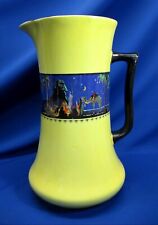 HAYNES WARE EGYPTIAN SCENES LARGE PORCELAIN PITCHER BY HAYNEW picture