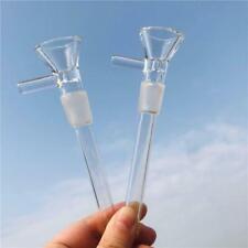 2PCS 4.7inch Clear Heavy Glass 14mm Downstem and Bowl for Glass Bong Water Pipe picture