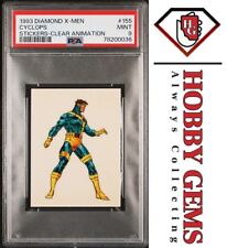 CYCLOPS PSA 9 1993 Diamond Marvel X-Men Clear Animation Sticker #155 picture