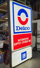 LARGE Delco Automotive Supply Stores Double Sided Light Up Sign GM 97