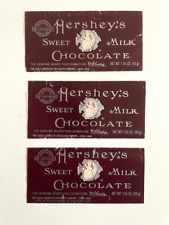Vtg HERSHEYS 100th Anniversary COCOA BEAN BABY Milk Chocolate Candy Bar Wrappers picture