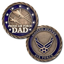 NEW USAF U.S. Air Force Proud Air Force Dad Challenge Coin. picture