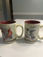 2 American Expedition Red Cardinal Hummingbird Coffee Mug Cups picture