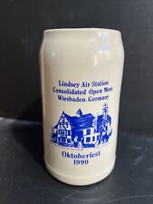 Vintage 1990 USAF Lindsey Air Station Wiesbaden, West Germany Beer 1L Stein picture