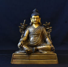 8'' Tibet Guru Jigme Lingpa Master Buddha Bronze Statue picture