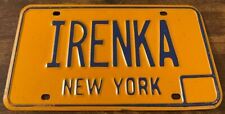 IRENKA Vanity License Plate New York Antidepressant picture