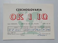 Vtg Ham Radio CB Amateur QSL QSO Card Postcard Czechoslovakia OK1IQ 1978 picture