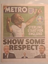 Metro Newspaper - June 14, 2021 - England Wins V Croatia (Euro 2020) picture
