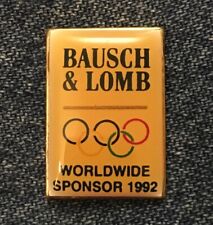 Bausch & Lomb Olympic Pin~Albertvile & Barcelona 1992 Games~World Wide Sponsor picture