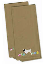 Pug Easter Eggs Tan Embroidered Towel Set of 2 CK1675TNTWE picture