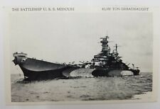 U.S.S. Missouri Dreadnaught Naval Ship RPPC Real Photo Postcard Unposted A859 picture