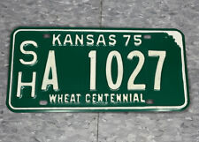 Vintage 1975 Kansas License Plate A 1027 Sherman County Man Cave Auto Decor picture