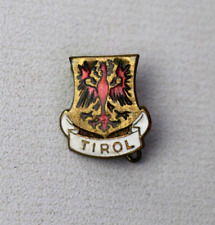 Vintage Tirol Hat Lapel Pin Tie Tac Red Eagle Button picture