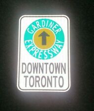 DOWNTOWN TORONTO Gardiner Expressway road sign 12