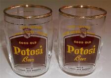 Vintage Small Potosi Beer Tasting Glasses Set of 2   Wisconsin picture