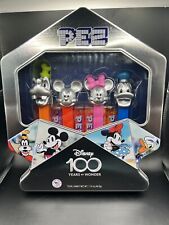 Disney PEZ “100 Years Of Wonder” Platinum Set Of 4 ~ Anniversary Collectors Tin picture