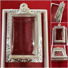 S9 Real Silver 92.5 Case Phra Somdej Lp Frame Empty Amulet Pendant 3*4.5*0.8cm picture