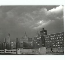 DRAMATIC 1953 New York City Press Photo NYC Downtown Buildings During Storm  picture