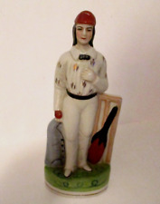 Antique Staffordshire Bowler Cricket Player Flat Back Figurine picture