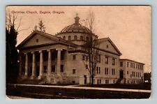 Eugene OR-Oregon, Christian Church, c1912 Vintage Souvenir Postcard picture