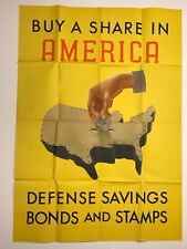 BUY A SHARE IN AMERICA - WW2 Poster - ORIGINAL picture