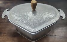 Guardian Service Pan Hammered Aluminum Cookware Vintage Pot Triangle Glass Lid picture