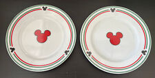 Two Vintage Disney Gourmet Mickey Mouse Porcelain 6.5” Bread Dessert Plates picture
