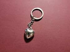 Small Silvertone Heart Keyring Keychain picture