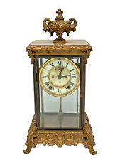 Ansonia CROWN  Crystal Regulator Shelf Clock Vintage Antique Rare NICE picture