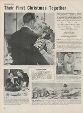 1945 Heinz Products First Christmas Together Menu Picking Meat  Vtg Print Ad L26 picture