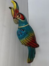 Talavera Bird Cockatoo Parrot Wall Folk Art Mexican Figure Pottery  15” picture