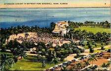 Miami FL Florida Afternoon Concert In Bayfront Park Bandshell Vintage Postcard picture